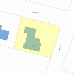 255 Park St, Newton MA  02458-2314 plot plan