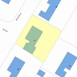 92 Sheridan St, Newton MA  02465-1056 plot plan