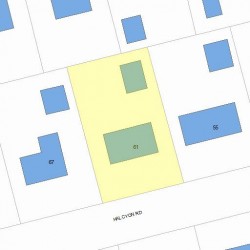 61 Halcyon Rd, Newton MA 02459-2431 plot plan