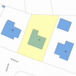 95 Jackson St, Newton MA 02459-2518 plot plan