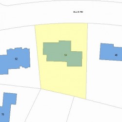 54 Ellis Rd, Newton MA  02465-2917 plot plan