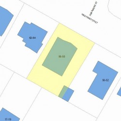58 Washington St, Newton MA 02458-2220 plot plan