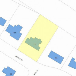 171 Dorset Rd, Newton MA 02468-1452 plot plan