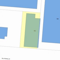 153 California St, Newton MA  02458-1023 plot plan