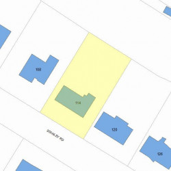 114 Stanley Rd, Newton MA 02468-2325 plot plan