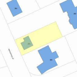 374 Winchester St, Newton MA  02461-2035 plot plan