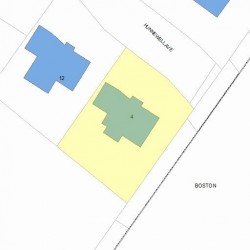 4 Hunnewell Ave, Newton MA 02458-2215 plot plan