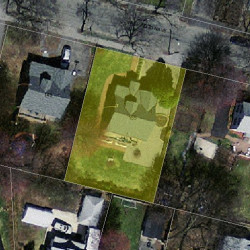 155 Washington Ave, Newton MA  02465-1061 aerial view