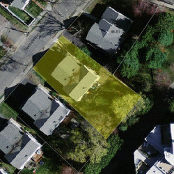 10 Tanglewood Rd, Newton MA  02459-2862 aerial view