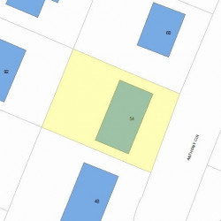 54 Anthony Cir, Newton MA  02460-1110 plot plan