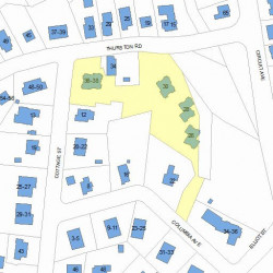 38 Thurston Rd, Newton MA  02464-1244 plot plan