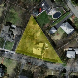 33 Mossfield Rd, Newton MA 02468-1921 aerial view