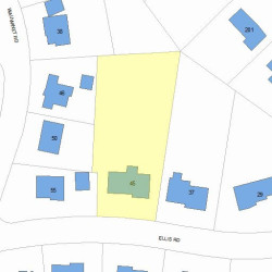 45 Ellis Rd, Newton MA  02465-2916 plot plan