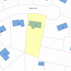 20 Selwyn Rd, Newton MA  02461-2124 plot plan