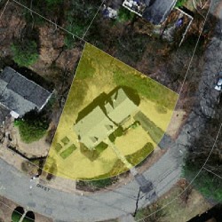 107 Day St, Newton MA 02466-2921 aerial view