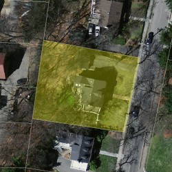 61 Beaumont Ave, Newton MA 02460-2313 aerial view