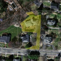 397 Woodward St, Newton MA  02468-1522 aerial view