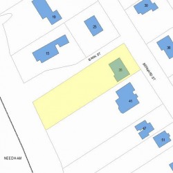 35 Bernard St, Newton MA  02461-1935 plot plan