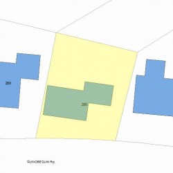 286 Quinobequin Rd, Newton MA 02468-1816 plot plan