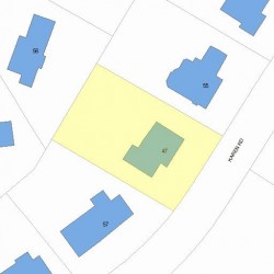 47 Karen Rd, Newton MA  02468-1123 plot plan
