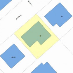 62 Green St, Newton MA 02458-1340 plot plan