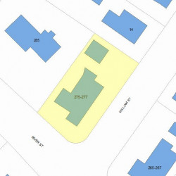 275 River St, Newton MA  02465-1437 plot plan