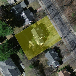 171 Christina St, Newton MA  02461-1915 aerial view