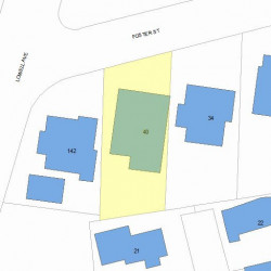 40 Foster St, Newton MA 02460-1511 plot plan