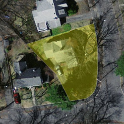 115 Manchester Rd, Newton MA  02461-1132 aerial view