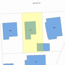334 Wolcott St, Newton MA 02466-1510 plot plan