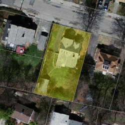 12 Warwick Rd, Newton MA 02465-1724 aerial view