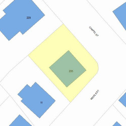 235 Chapel St, Newton MA  02458-1309 plot plan