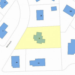 36 Morton St, Newton MA  02459-1009 plot plan