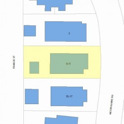 11 Westbourne Rd, Newton MA 02459-1617 plot plan