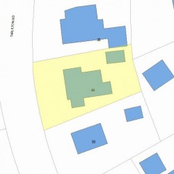 44 Tarleton Rd, Newton MA 02459-1733 plot plan