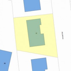 16 Helene Rd, Newton MA  02468-1025 plot plan
