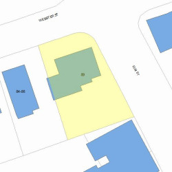 89 Elm St, Newton MA  02465-2009 plot plan