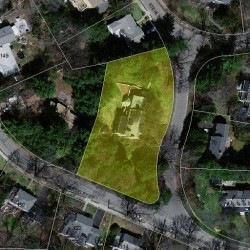 65 Sterling St, Newton MA  02465-2614 aerial view