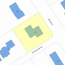 65 Bernard St, Newton MA  02461-1935 plot plan