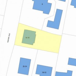 14 Central Ave, Newton MA 02460-1707 plot plan