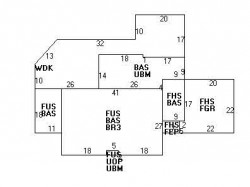 207 Temple St, Newton MA 02465-2332 floor plan