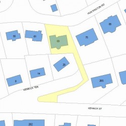 69 Huntington Rd, Newton MA 02458-2416 plot plan