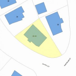 42 Capital St, Newton MA 02458-1302 plot plan