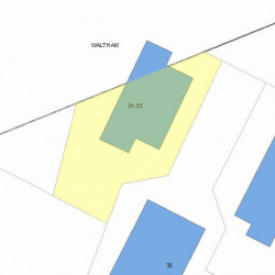 31 Underwood Ave, Newton MA  02465-1023 plot plan