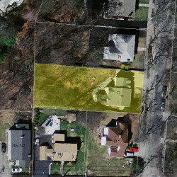 77 Cloverdale Rd, Newton MA  02461-1810 aerial view