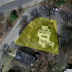 78 Woodbine St, Newton MA 02466-1806 aerial view