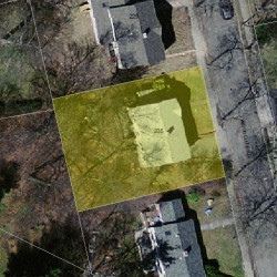 235 Woodcliff Rd, Newton MA 02461-2127 aerial view
