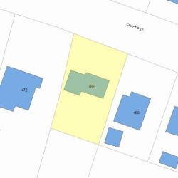 466 Crafts St, Newton MA  02465-1703 plot plan