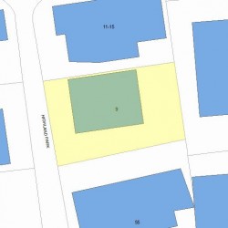 9 Highland Park, Newton MA 02460-1812 plot plan
