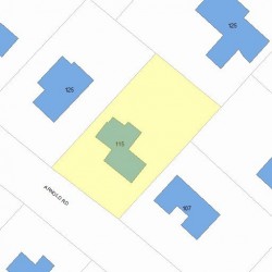 115 Arnold Rd, Newton MA 02459-3015 plot plan